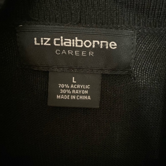 Black Liz Claiborne cardigan - Picture 2 of 6